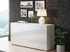 Ladekast Sarasota 128 (Wit + Glanzend wit)
