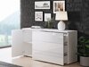 Ladekast Sarasota 128 (Wit + Glanzend wit)