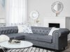 Chesterfield stūra dīvāns Cirdoro 109 (Pelēks)