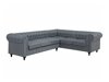 Chesterfield stūra dīvāns Cirdoro 109 (Pelēks)
