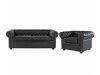 Chesterfield pehme mööbli komplekt Cirdoro 112 (Must)