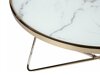 Масичка за кафе Berwyn 982 (Бял мрамор + Златно)