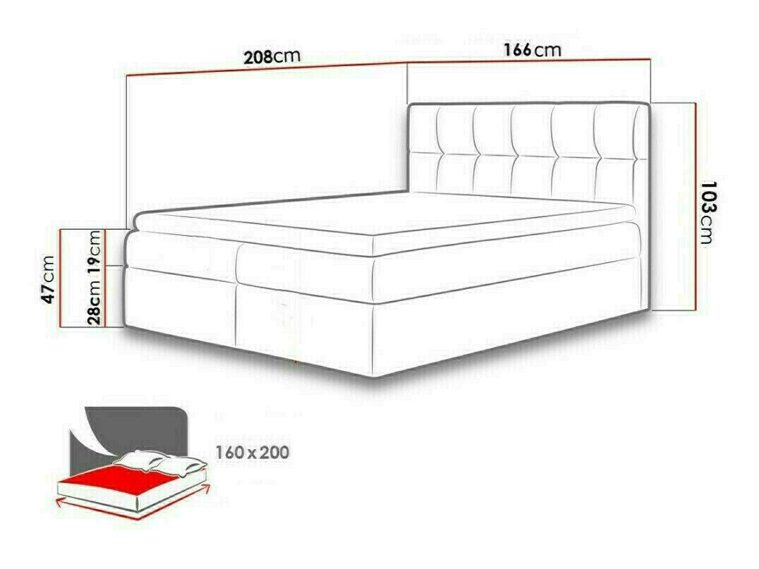 Boxspring Aedes (Rico 1)