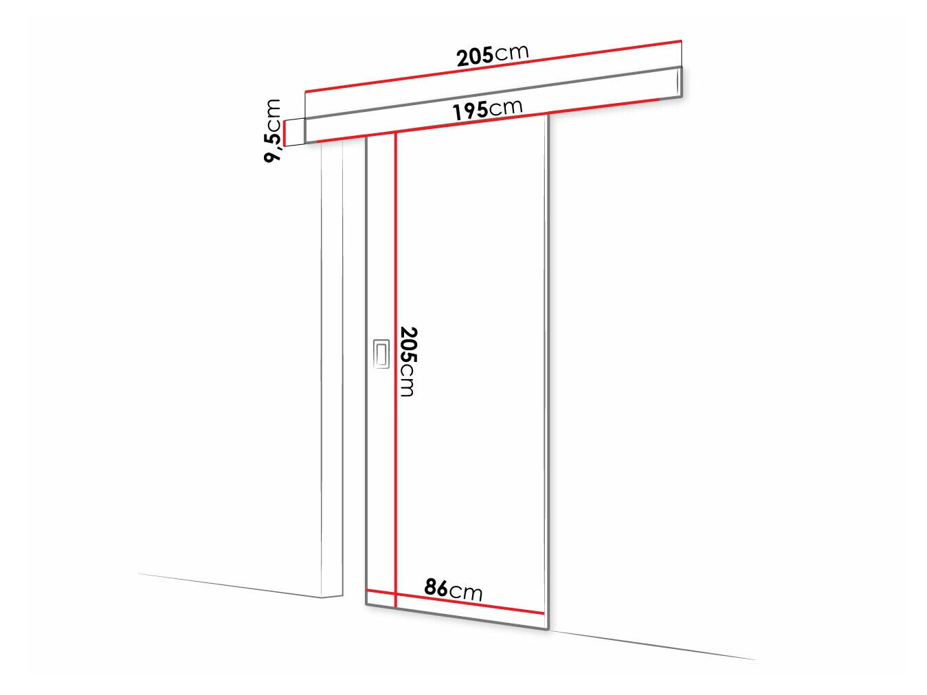 Skydedør Dover 168 (Craft egetræ)