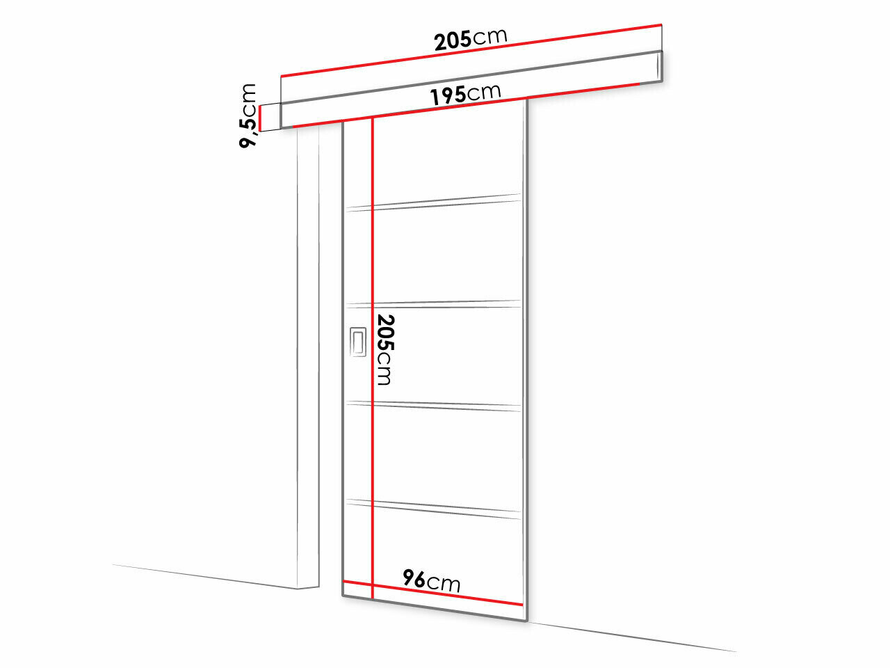 Skydedør Dover 172 (Craft egetræ)