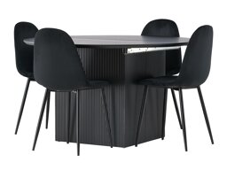 Eetkamerset Dallas 4287 (Zwart)