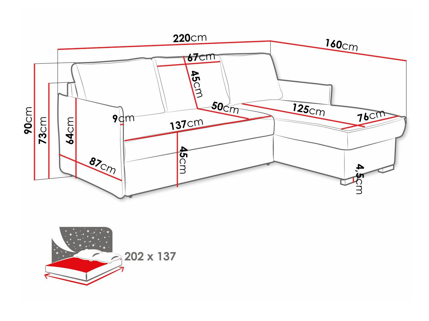 Hjørnesofa Columbus 208 (Poso 22)