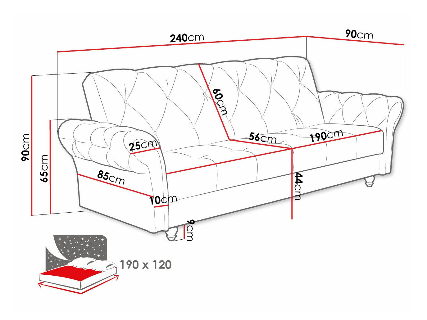 Sovesofa Columbus 209 (Kronos 9)
