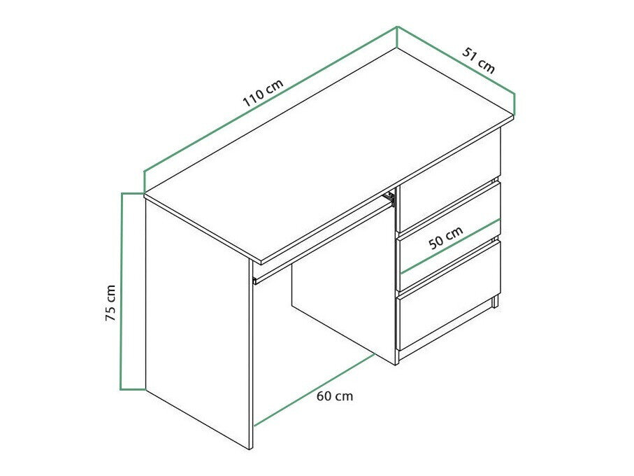 Bureau Cirdora 108 (Riviera eiken)