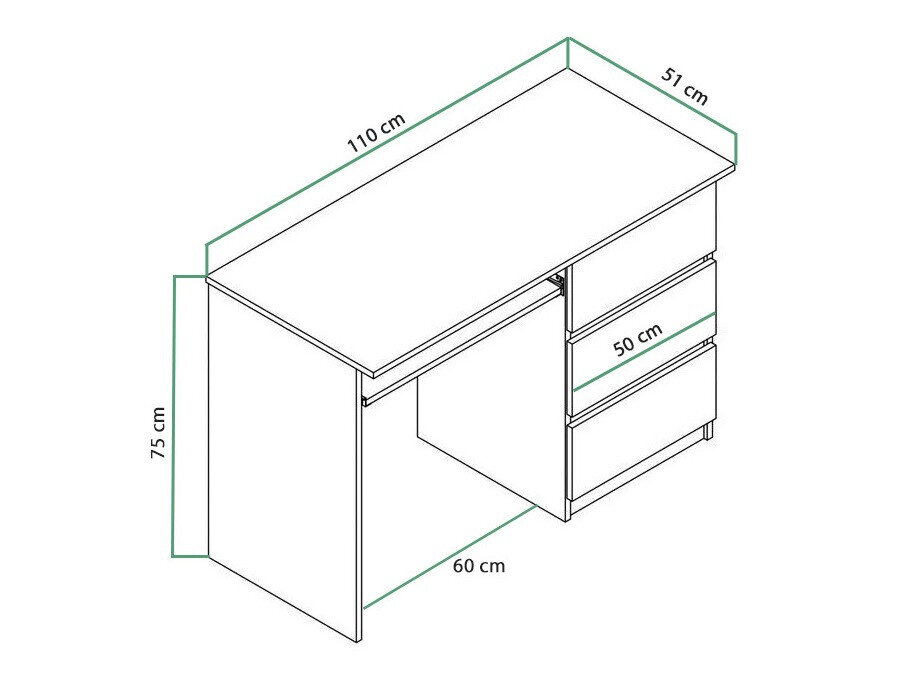 Skrivebord Cirdora 108 (Sonoma eg)
