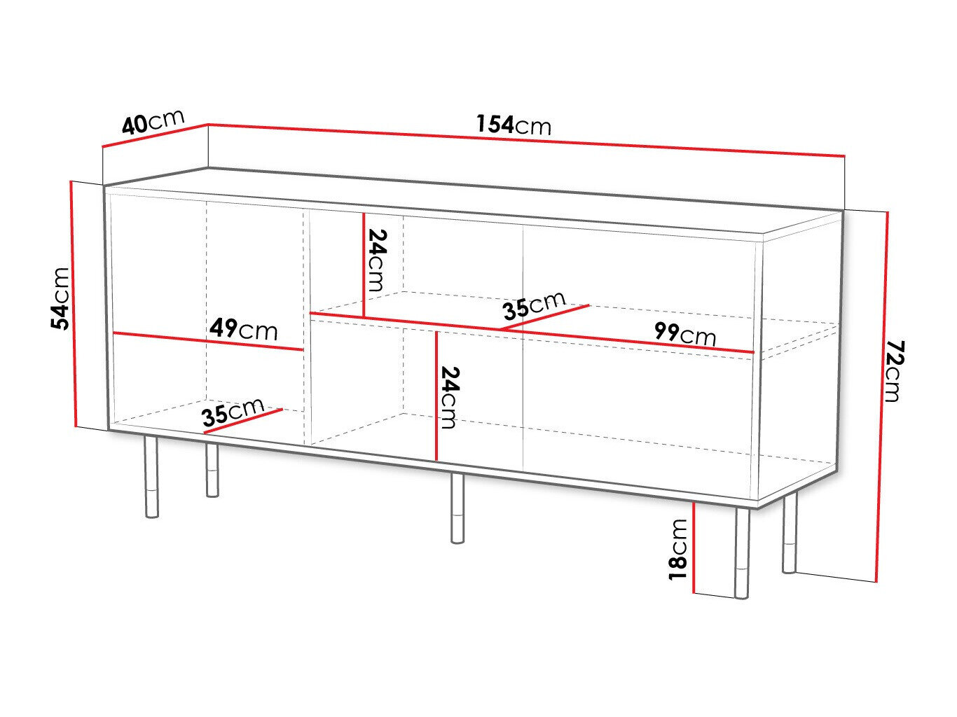 Dressoir Elmteo 100