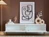 Meuble TV Etliva 105 (Blanc + Doré)