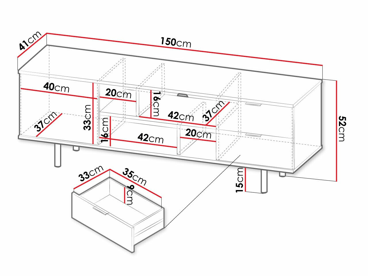 TV-bord Decus (Kashmir)