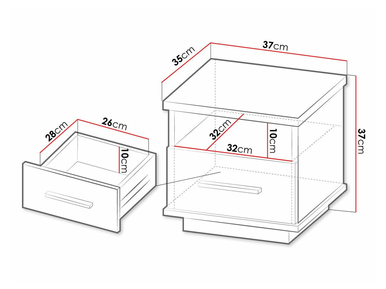 Sengebord Tenodeu 122