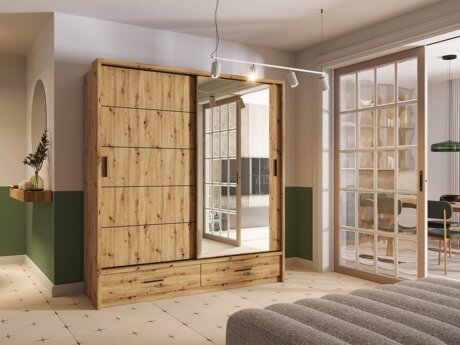 Kledingkast Fresno 104 (Artisan eiken)