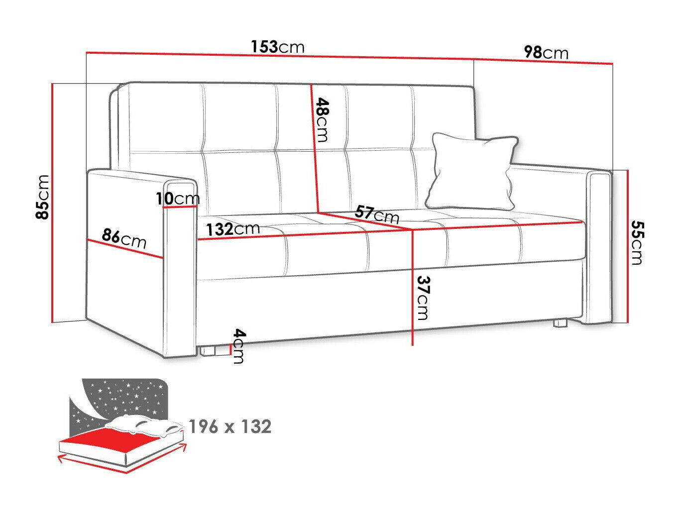 Sovesofa Nuvora III (Spirit 03)