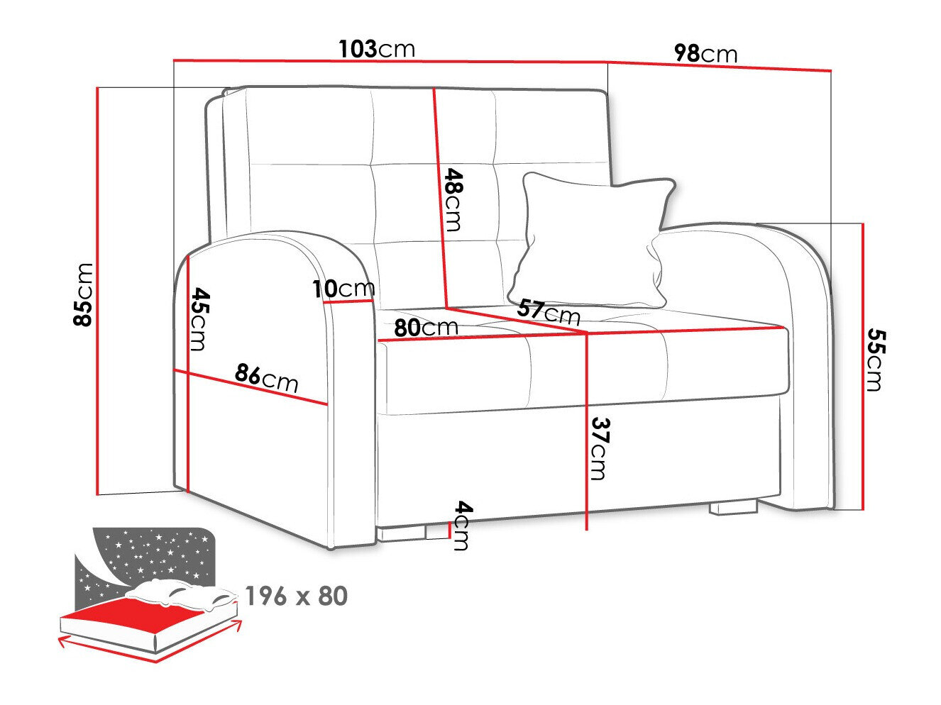 Lænestol Columbus 114 (Kronos 22)