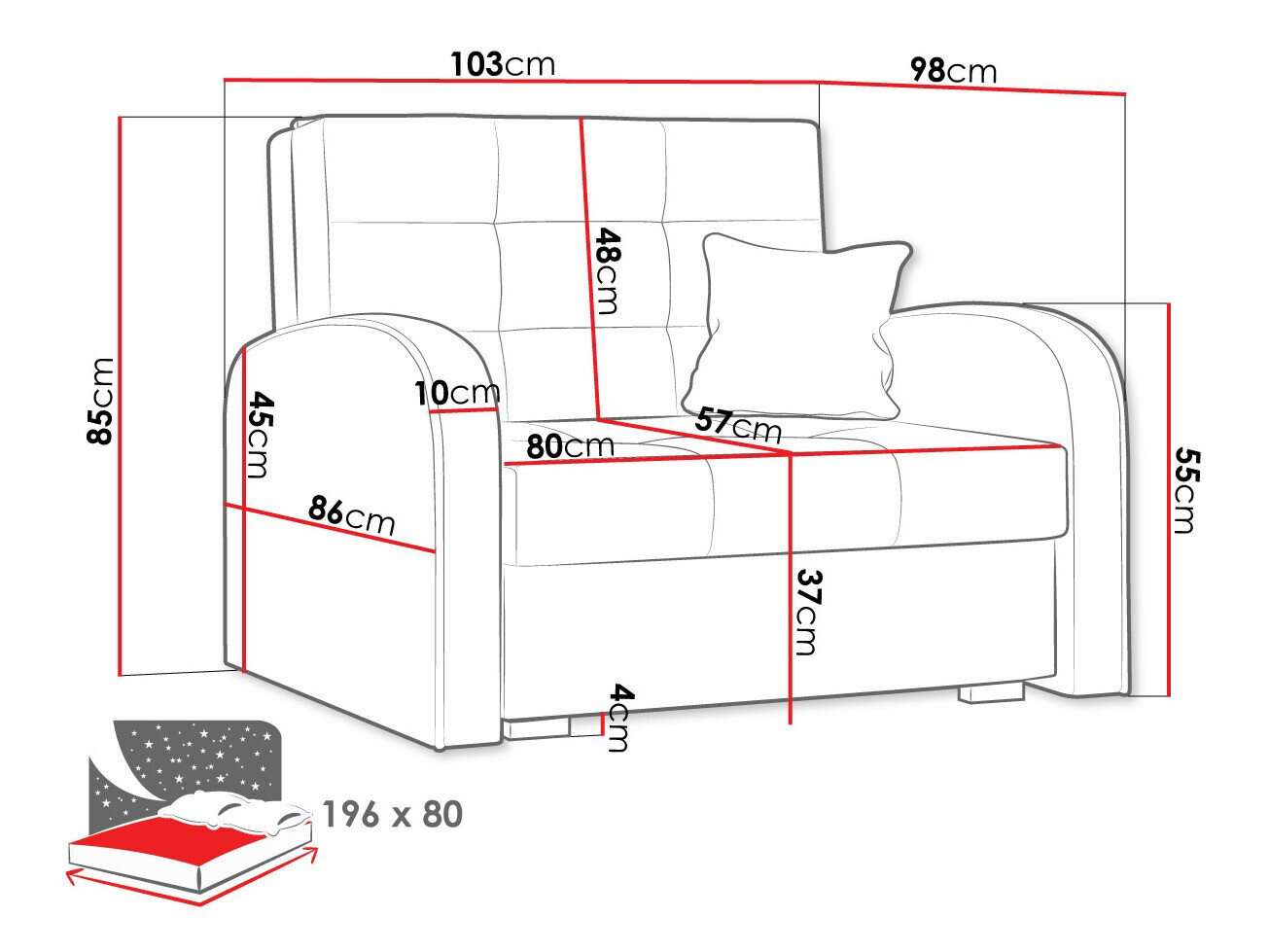 Lænestol Silona I (Kronos 02)