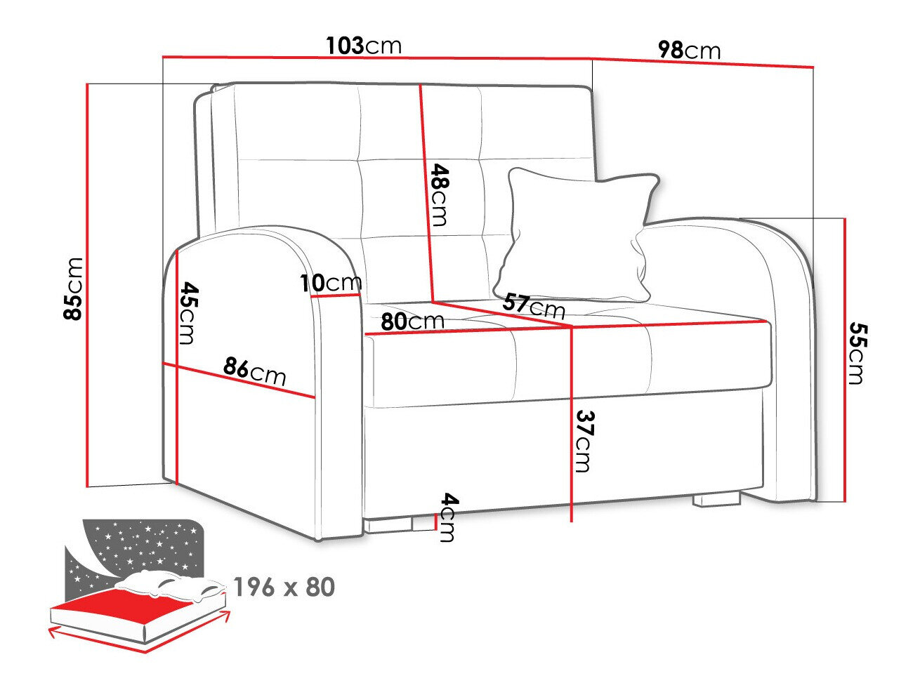 Lænestol Silona I (Kronos 19)