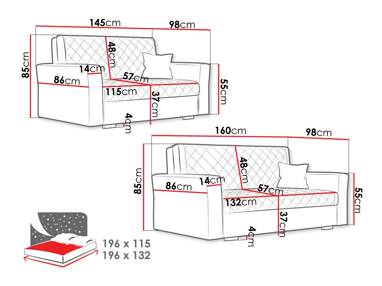Polstret møbelsæt Columbus 150 (Zanzibar 182)