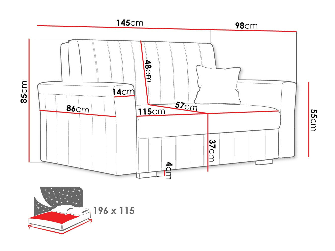 Slaapbank Orinen II (Kronos 27)