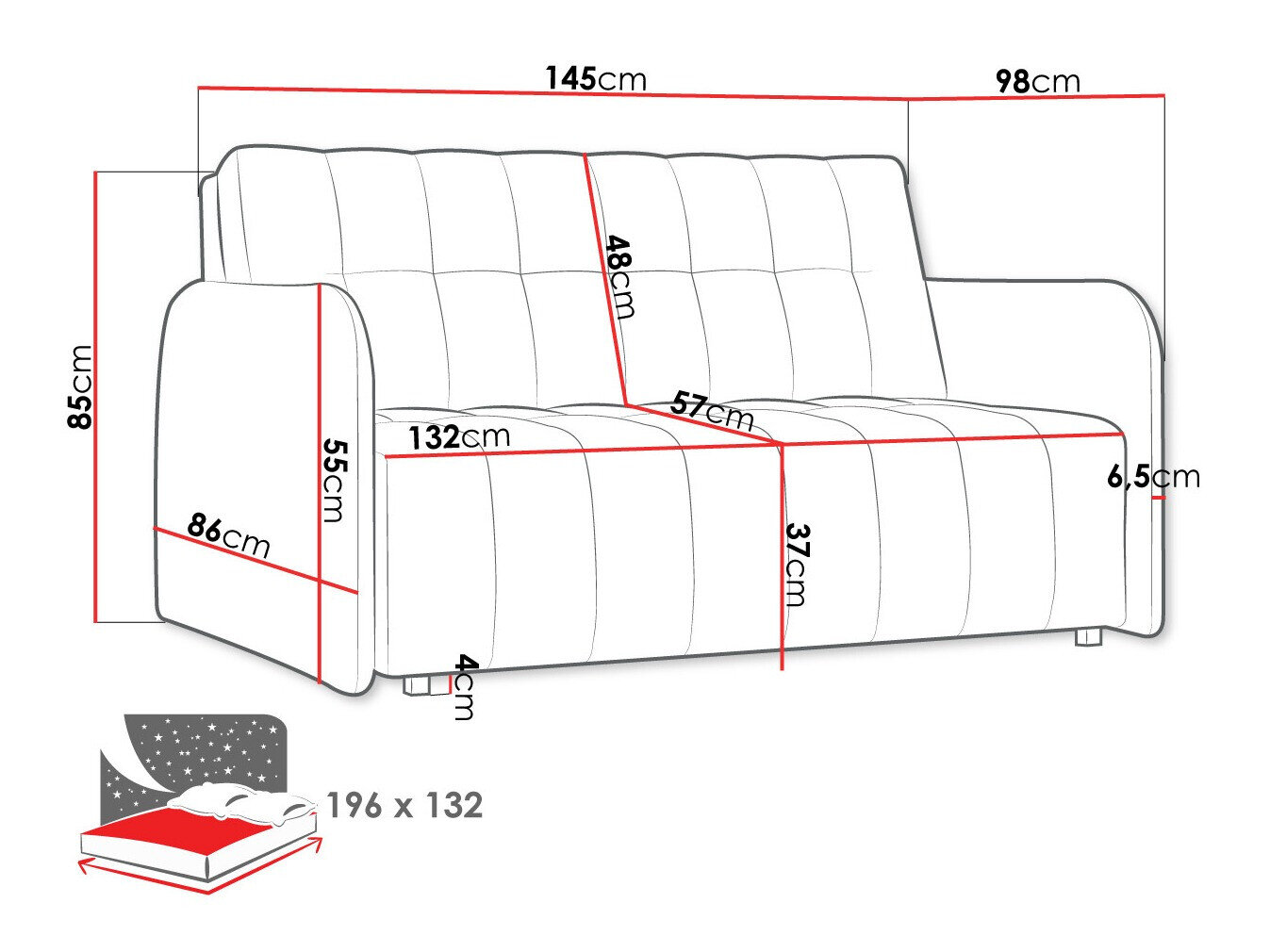 Sovesofa Aquarin III (Paros 6)