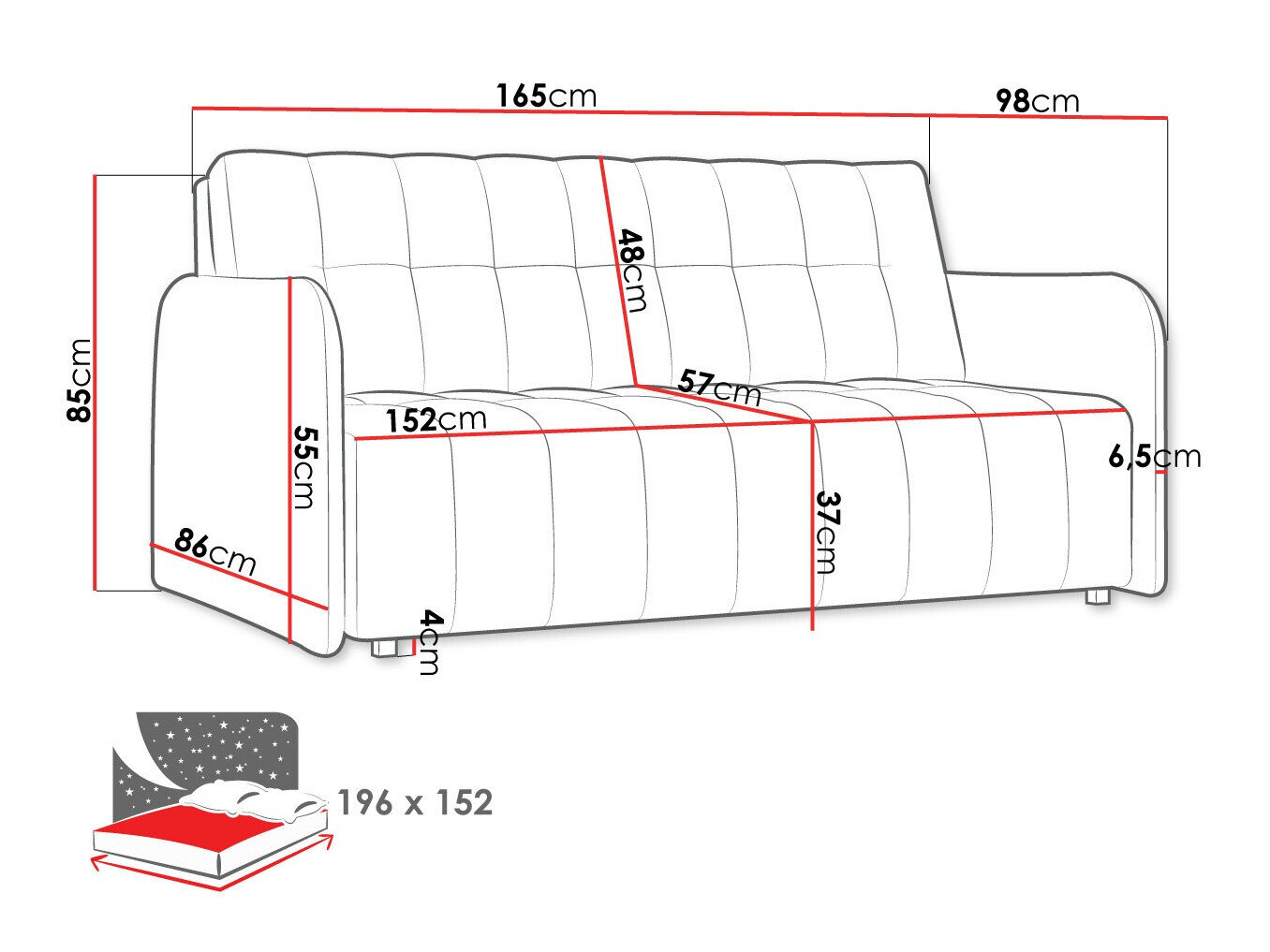 Sovesofa Aquarin IV (Country 3)