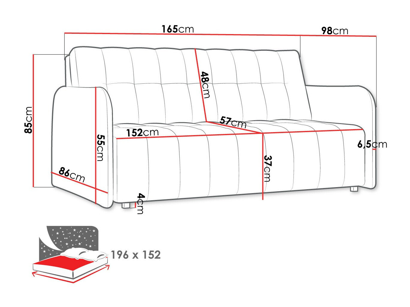 Sovesofa Aquarin IV (Kronos 22)
