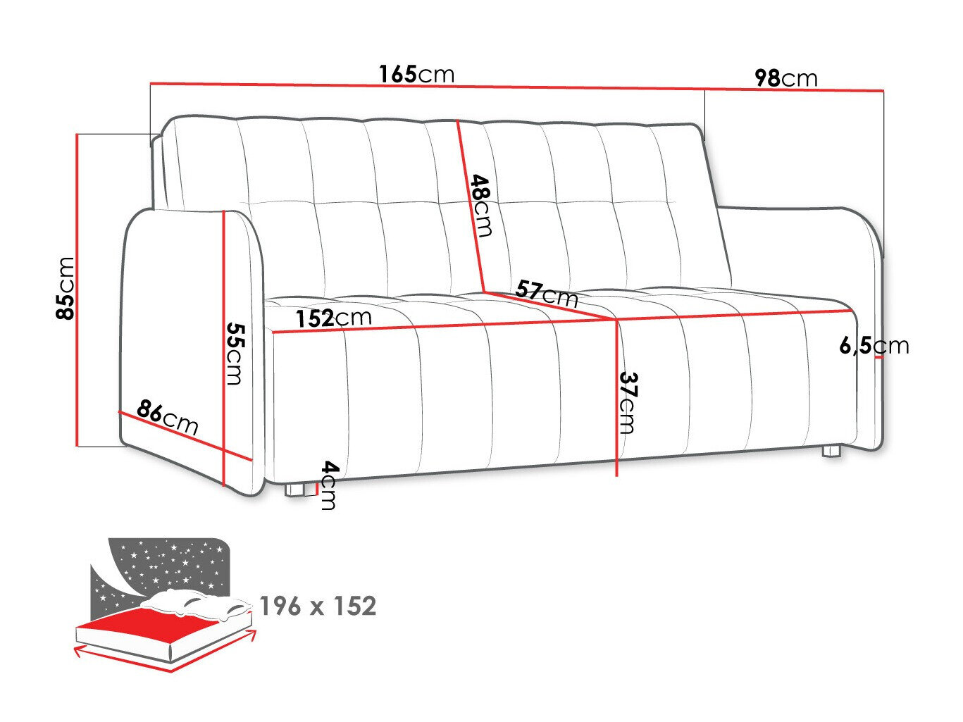 Sovesofa Aquarin IV (Paros 5)