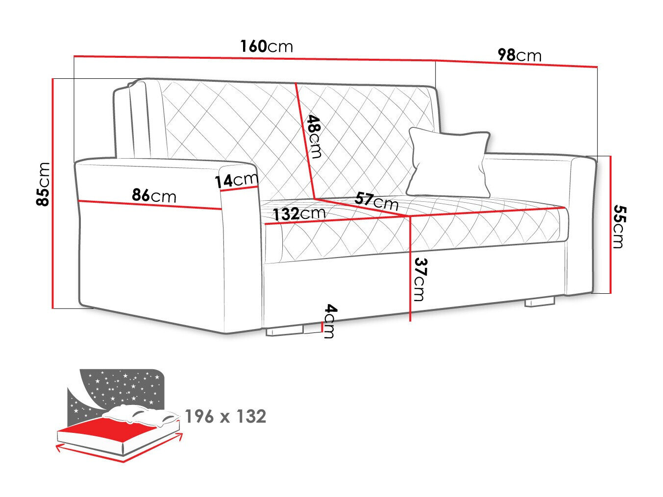 Sovesofa Clarona III (Zanzibar 190)