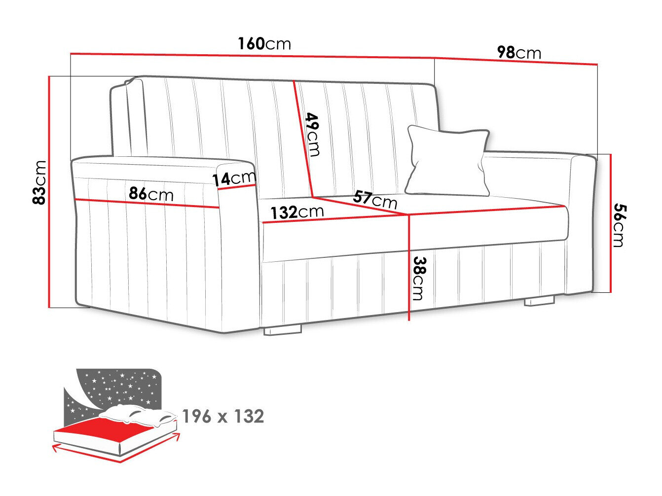 Sovesofa Orinen III (Kronos 27)