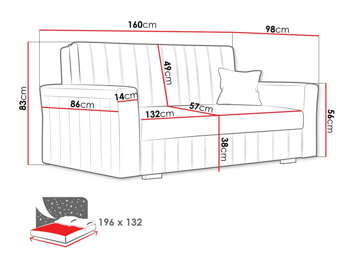 Sovesofa Orinen III (Paros 6)