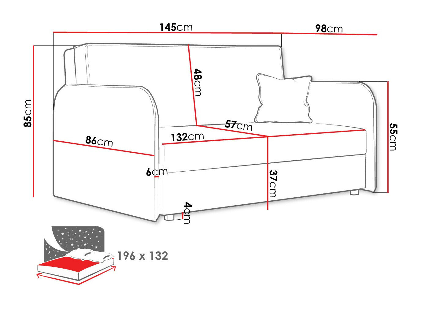 Sovesofa Lirael III (Mono 244)