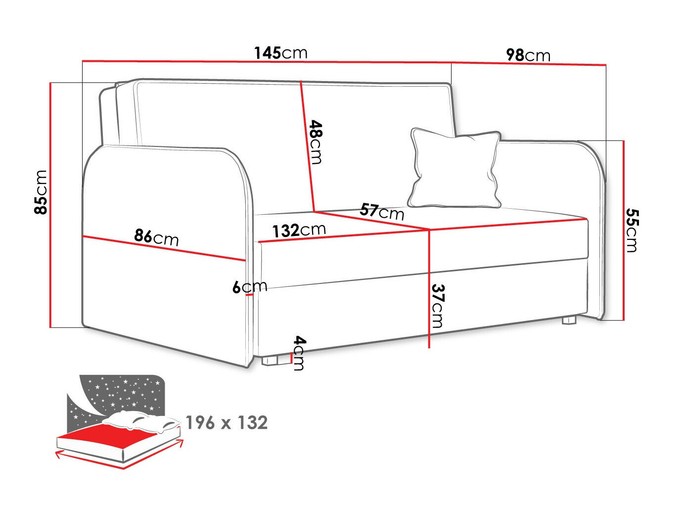 Sovesofa Lirael III (Mono 246)