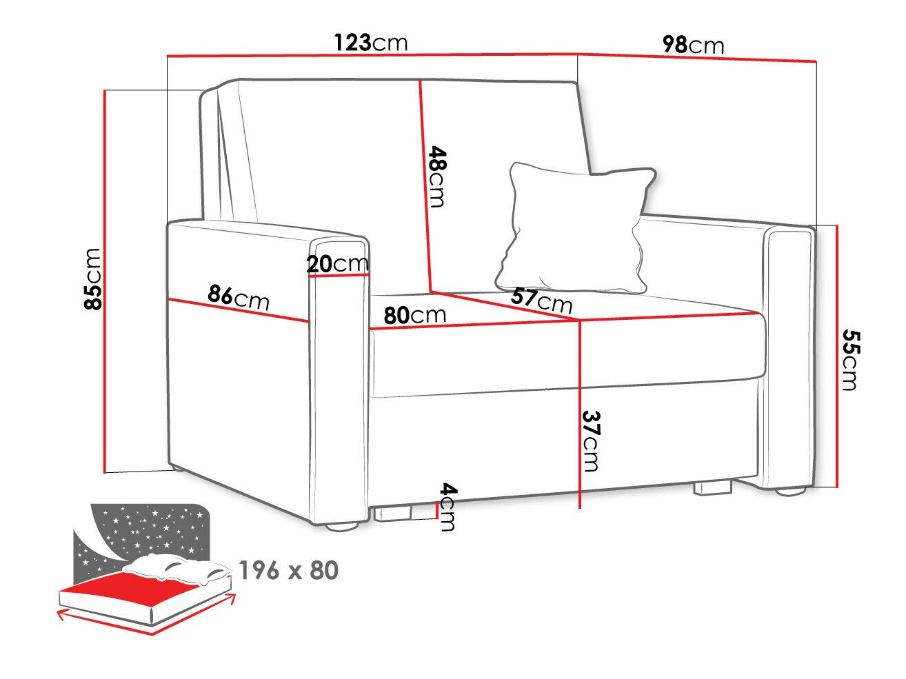 Lænestol Clarlen I (Poso 05)