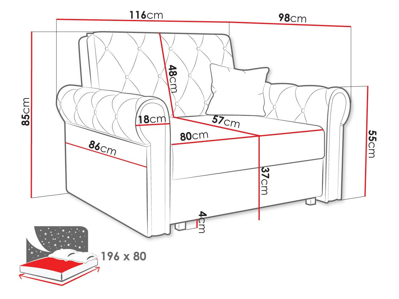 Lænestol Columbus 200 (Kronos 09)