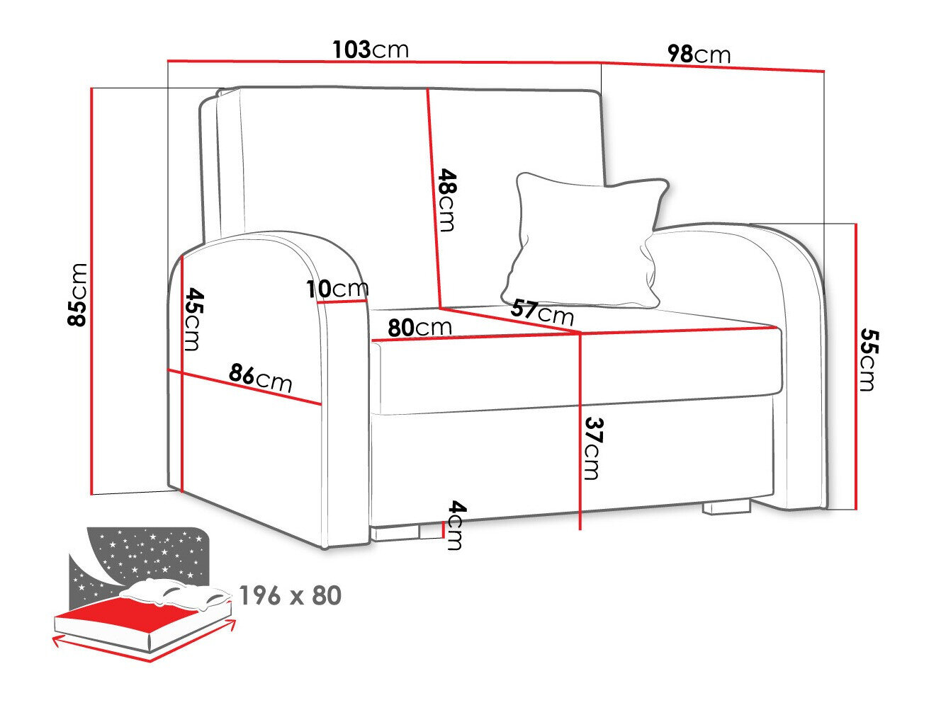 Lænestol Galona I (Mono 232 + Sorriso 5)
