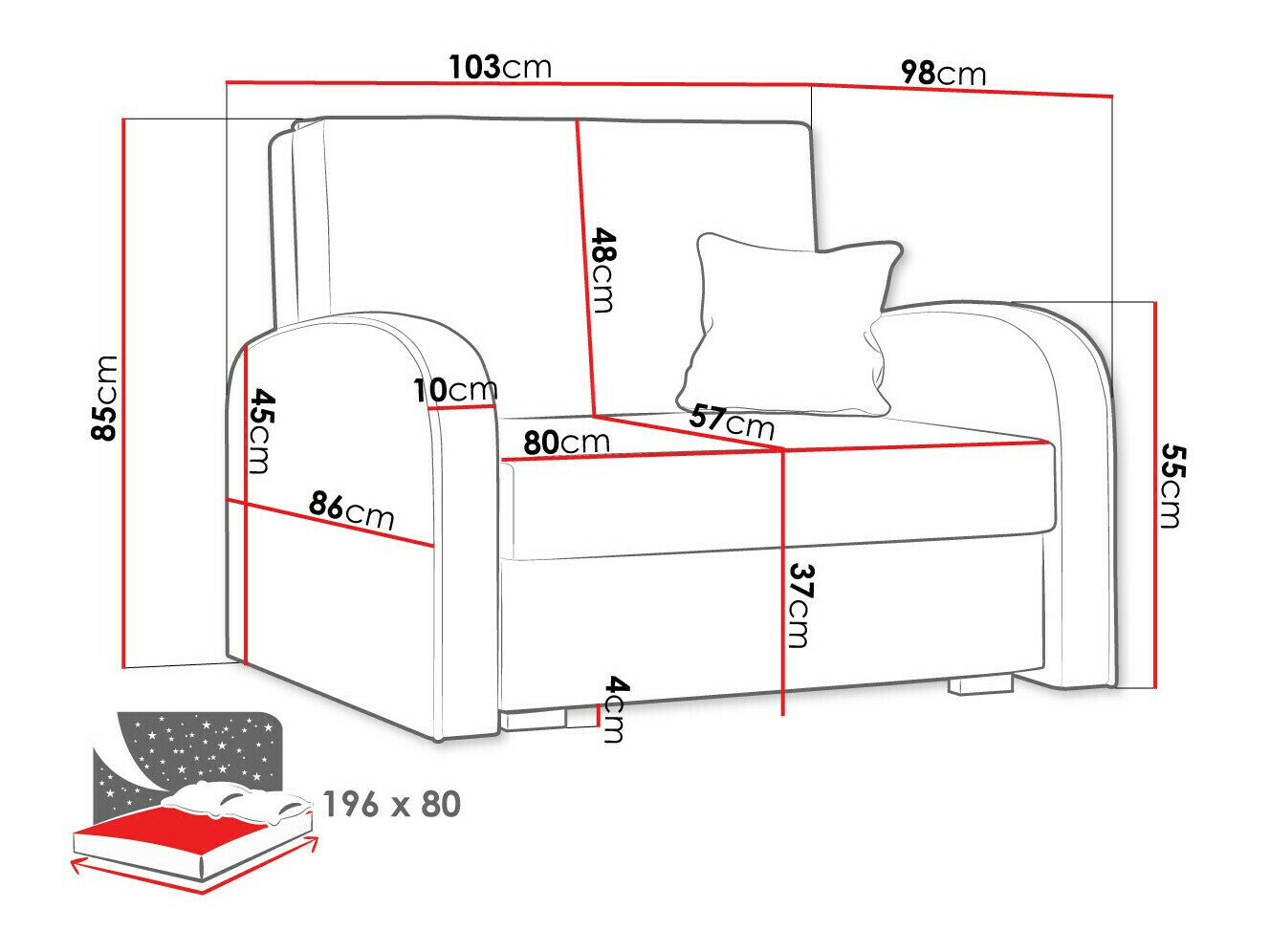 Lænestol Galona I (Mono 239 + Sorriso 14)