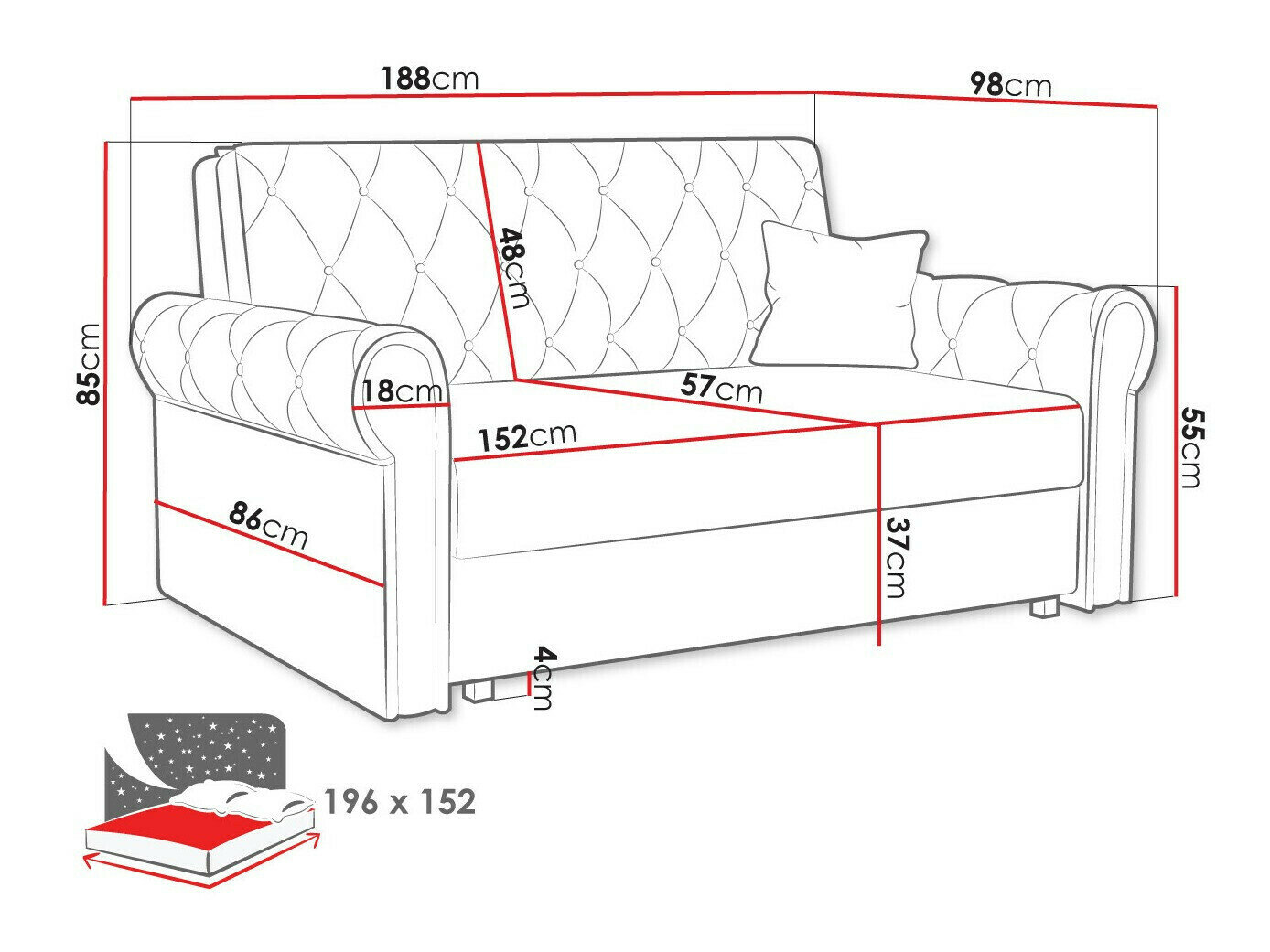 Sovesofa Aelara IV (Kronos 22)