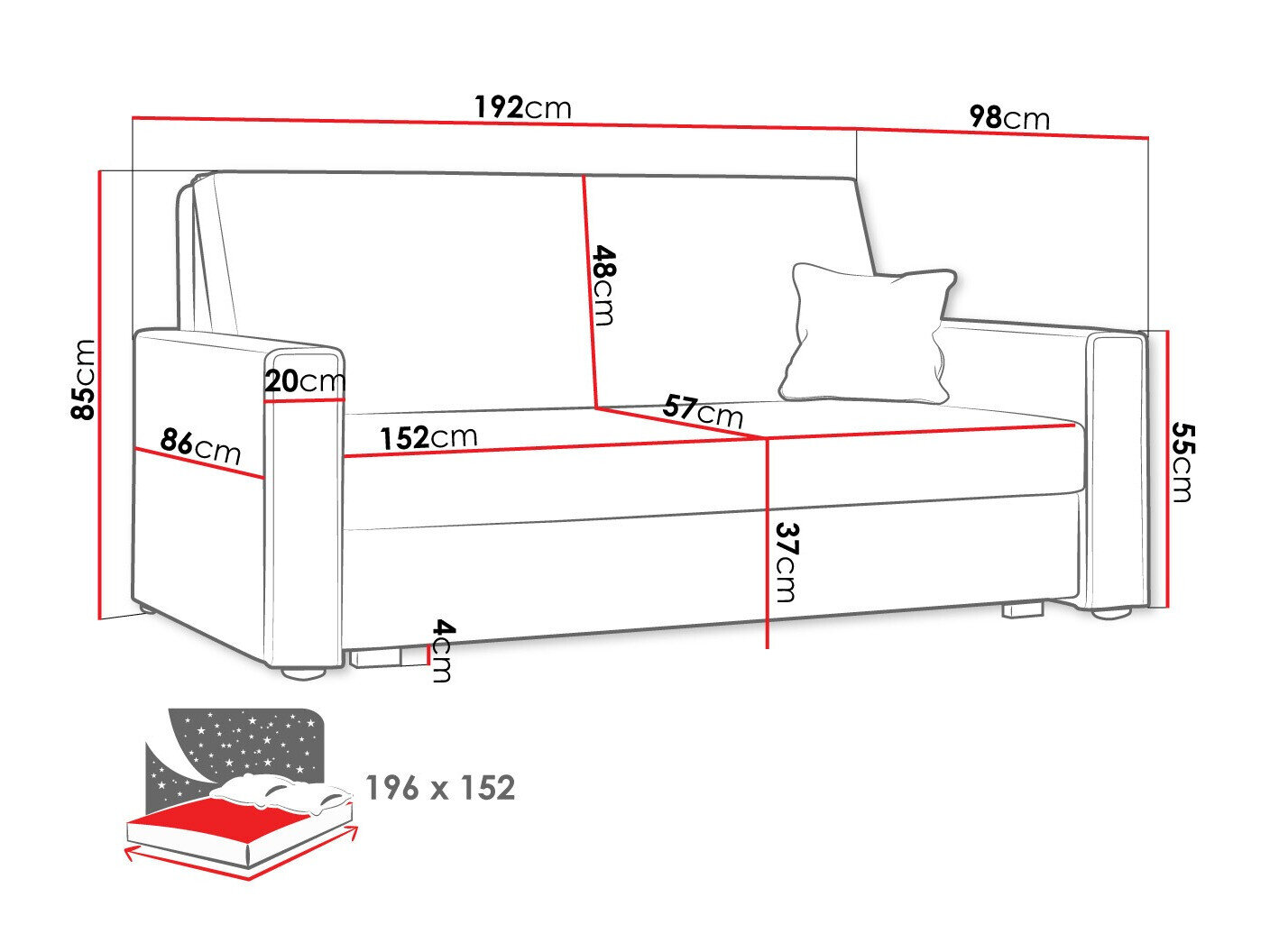 Sovesofa Clarlen IV (Poso 05)