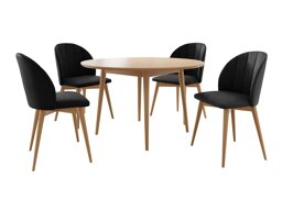 Eetkamerset Racine 127 (Bruin + Magic Velvet 2219)
