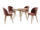 Eetkamerset Racine 127 (Bruin + Magic Velvet 2258)