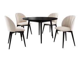 Eetkamerset Racine 127 (Zwart + Magic Velvet 2250)
