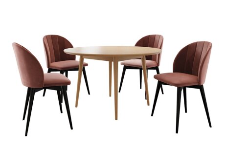 Eetkamerset Racine 127 (Zwart + Magic Velvet 2258)