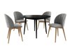 Salle à manger complète Racine 127 (Marron + Magic Velvet 2217)