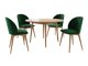 Salle à manger complète Racine 127 (Marron + Magic Velvet 2225)