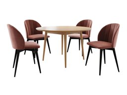 Salle à manger complète Racine 127 (Noir + Magic Velvet 2258)