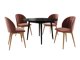 Spisestuesæt Racine 127 (Brun + Magic Velvet 2258)