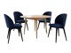 Spisestuesæt Racine 127 (Sort + Magic Velvet 2216)