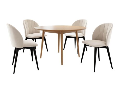 Spisestuesæt Racine 127 (Sort + Magic Velvet 2250)